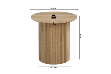 Salontafel 'Lagos' 50 cm Rond Decor Eik Naturel