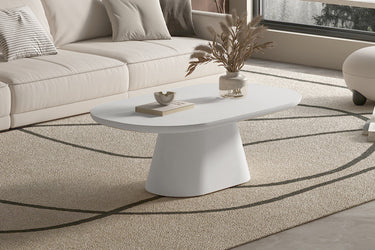 Salontafel 'Tavira' 120 cm Ovaal Cement Ecru