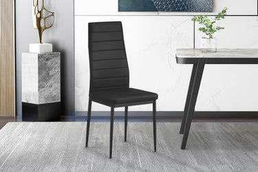Eetkamerstoelen Cato/Kenzo Zwart - Set van 4