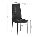 Eetkamerstoelen Cato/Kenzo Zwart - Set van 4