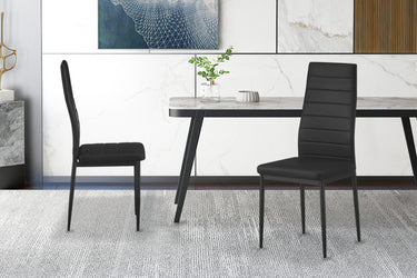 Eetkamerstoelen Cato/Kenzo Zwart - Set van 4