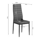 Eetkamerstoelen Cato/Kenzo Grijs - Set van 4