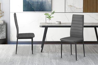 Eetkamerstoelen Cato/Kenzo Grijs - Set van 4