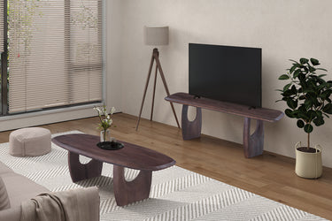 TV meubel 'Braga' Mango hout Donkerbruin