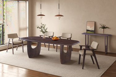 Tafel 'Braga' Deens Ovaal Mango hout Donkerbruin
