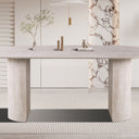 Tafel 'Lagos' 200 cm Ovaal Decor Travertin Beige