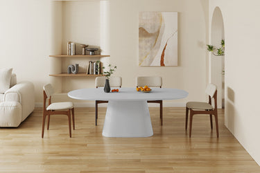 Tafel 'Tavira' 220 cm Ovaal Cement Ecru