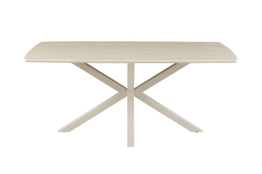 Tafel 'Noa' 180x90 cm Deens Ovaal Baroque Beige - Grijs Voet