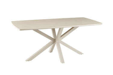 Tafel 'Noa' 180x90 cm Deens Ovaal Baroque Beige - Grijs Voet