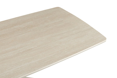 Tafel 'Noa' 180x90 cm Deens Ovaal Baroque Beige - Grijs Voet