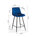 Counterstoel Juta Blauw