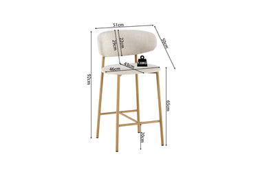 Counterstoel Coco Naturel Beige