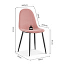 Eetkamerstoel Boy Roze Fluweel