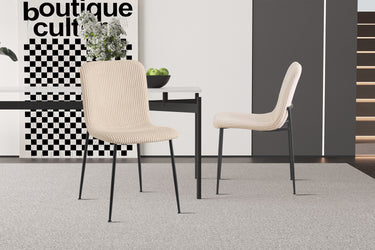 Eetkamerstoel Alice Corduroy Beige