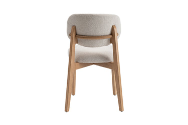 Eetkamerstoel Carmen Naturel Eik Bouclé Beige