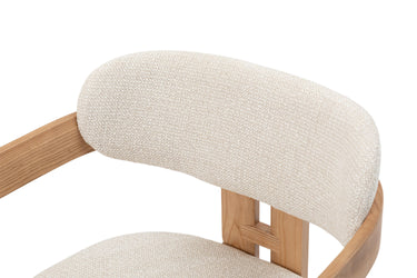 Eetkamerstoel Camille Naturel Essenhout met Armleuning