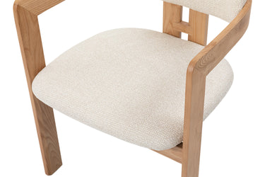 Eetkamerstoel Camille Naturel Essenhout met Armleuning