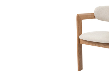 Eetkamerstoel Camille Naturel Essenhout met Armleuning