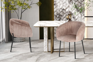 Eetkamerstoel Sevilla Corduroy Zand