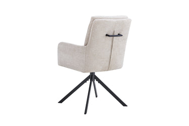Eetkamerstoel Granada Beige Draaibaar met Armleuning