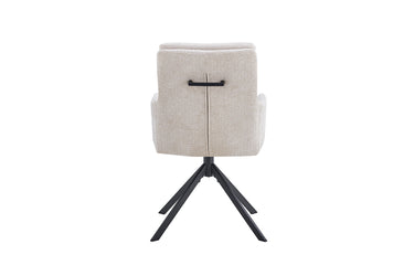 Eetkamerstoel Granada Beige Draaibaar met Armleuning