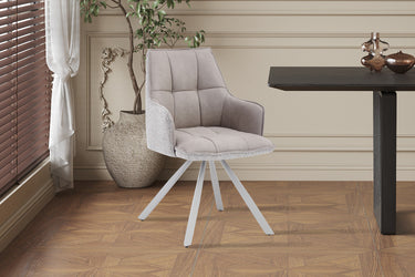 Eetkamerstoel Solenne Beige Draaibaar