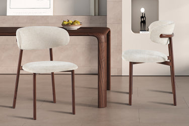 Eetkamerstoel Coco Walnoot Beige