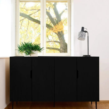 NOBLE 4-türiges Sideboard – schwarz, 160 cm