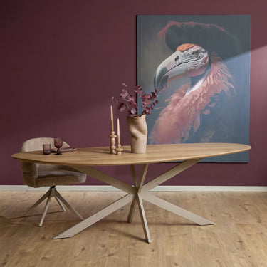 Eiken eettafel Cloud | Naturel/zand | 180 cm - Mooier Thuis