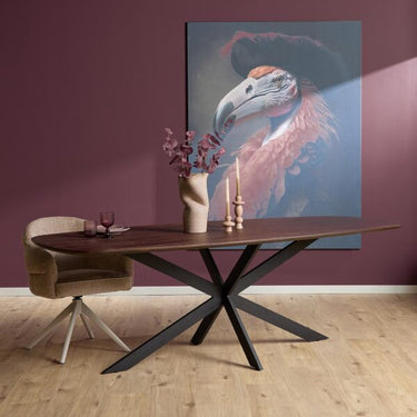 Deens ovale eettafel Ferris | Bruin | 200 cm - Mooier Thuis