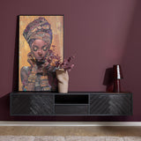 Zwevend tv-meubel New York zwart | 200 cm