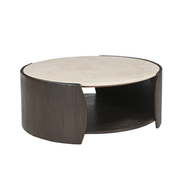 Mooier Thuis Salontafel Rune Botticino marmer 80 cm - Mooier Thuis