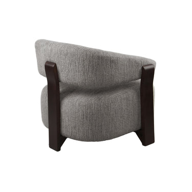 Fauteuil Juun taupe schuin van achteren