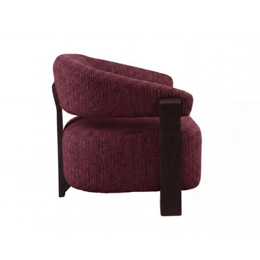 Fauteuil Juun bordeaux zijaanzicht