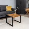Salontafel Britt mangohout naturel vierkant 60 cm - naturel en bruin - Mooier Thuis