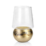 Terroso Geurkaars Goud - Marmerglas - 26 cm - goud en zwart - Mooier Thuis