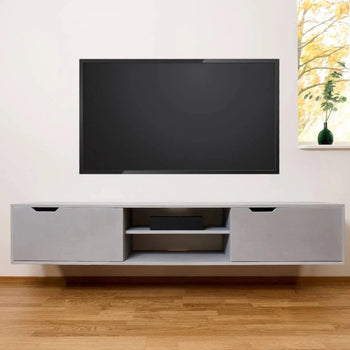 TV-Schrank mit Schiebetüren – 150 cm, grau