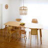 Uitschuifbare eettafel 90 x 120/180 cm - Eikenfineer uitschuiftafel - naturel en bruin - Mooier Thuis