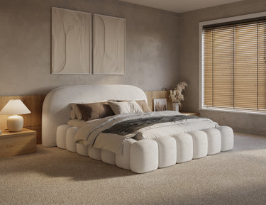 Platformbed Adore Signature Gebroken Wit – 160x200 cm – Incl. Matras in teddy - Mooier Thuis