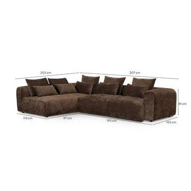 Afmetingen Multifurn Hoekbank June - Choco Links