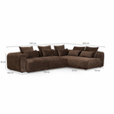 Afmetingen Multifurn Hoekbank June - Choco Rechts