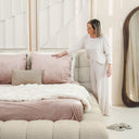 Platformbed Adore Ruby Bouclé Beige – 140x200 cm – Zonder Matras - afbeelding 7