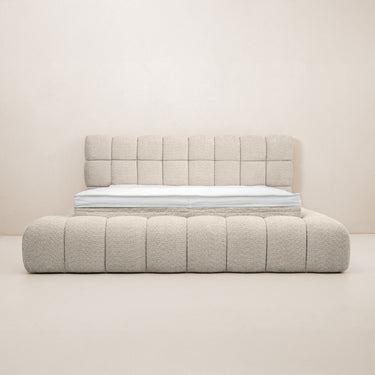 Platformbed Adore Ruby Bouclé Beige – 180x200 cm – Zonder Matras - afbeelding 10