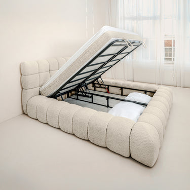 Platformbed Adore Ruby Bouclé Beige – 160x200 cm – Zonder Matras - afbeelding 15