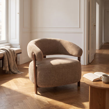 Fauteuil Rose - Taupe