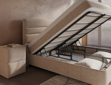 Opbergboxspring Horizon Zandbeige – 140x200 cm - afbeelding 8