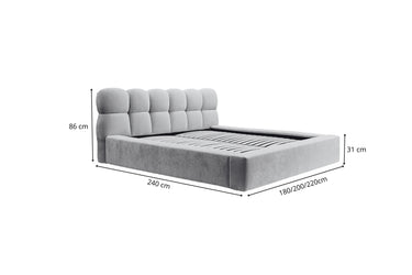 Platformbed Adore Houston Grijs – 180x200 cm – Zonder Matras - afbeelding 6