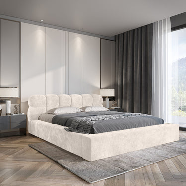 Platformbed Adore Houston Beige – 180x200 cm – Zonder Matras in stof - Mooier Thuis