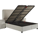 Opbergboxspring Bridabedd Beige – 140x200 cm - afbeelding 2