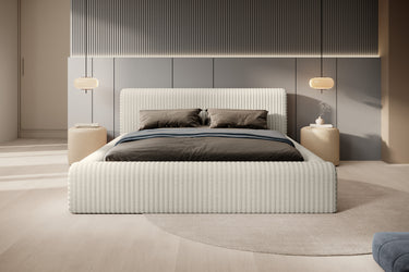 Platformbed Adore Vana Beige – 140x200 cm – Zonder Matras in stof - Mooier Thuis